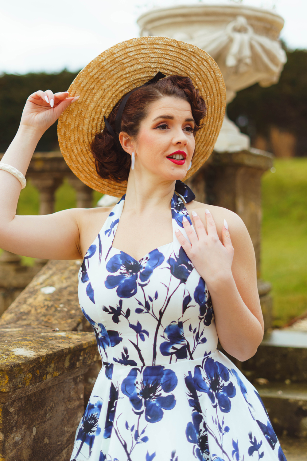 Indigo Romance Swing Dress